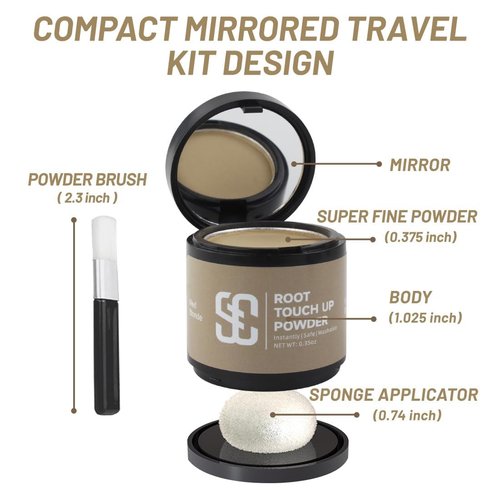 SOVONCARE Hairline Powder - Root Touch Up & Gray Hair Concealer for Men and Women, Instantly Covers Thinning Hair and Bald Spots, Natural-Looking Coverage Dark Black 0.35 oz