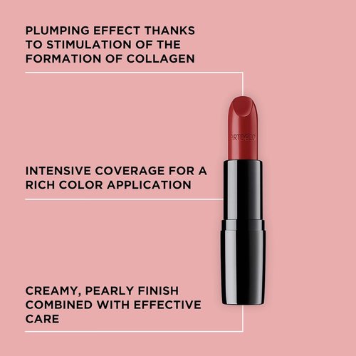 ARTDECO Perfect Color Lipstick - Rich Red Glide-On Formula with Plumping Effect - 0.14 Oz