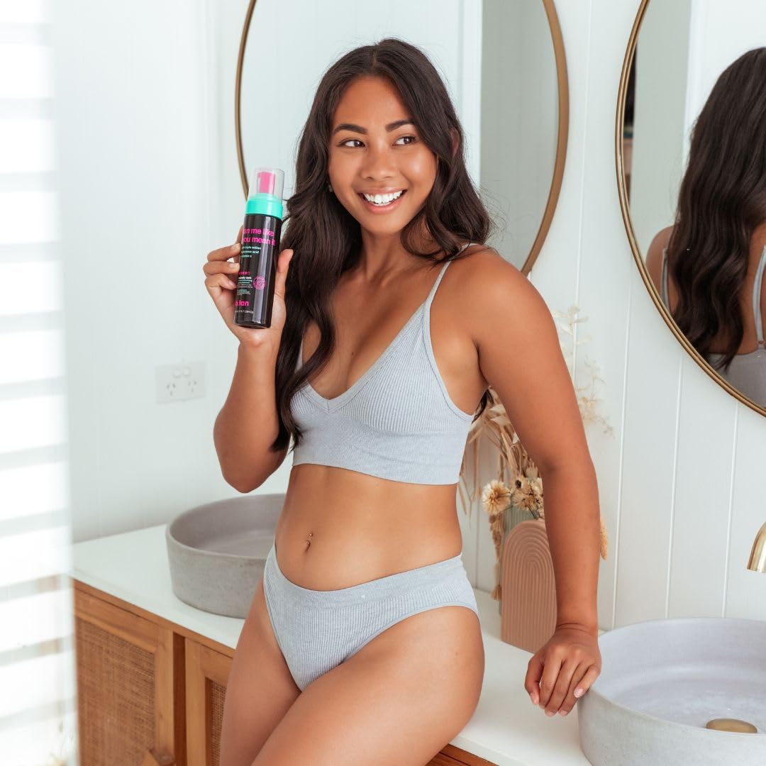 b.tan Dark Self Tanner | Tan Me Like You Mean It - Fast, 1 Hour Express Sunless Tanner Mousse, No Gimmicks, No Fake Tan Smell, No Added Nasties, Vegan, Cruelty & Paraben Free, 6.7 Fl Oz