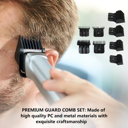 BaBylissPRO Trimmer Guards Set - 8 Pack Replacement Guards with Metal Spring Clip for FX787 & FX726