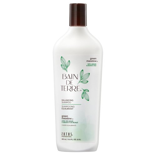 Bain de Terre Green Meadow Shampoo - Gentle Cleansing for Soft, Silky Hair | Argan & Monoi Oils, Paraben-Free