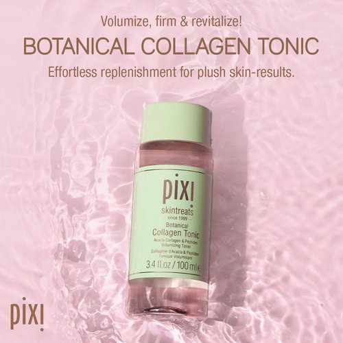 Pixi Botanical Collagen Tonic - Hydrating & Volumizing Toner with Peptides | Alcohol-Free, 250 ml / 8.5 fl oz