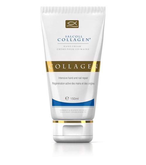 Salcoll Pure Bioactive Anti-Aging Collagen Repair Hand Cream - Hypoallergenic Moisturizer for All Skin Types, 150 ml