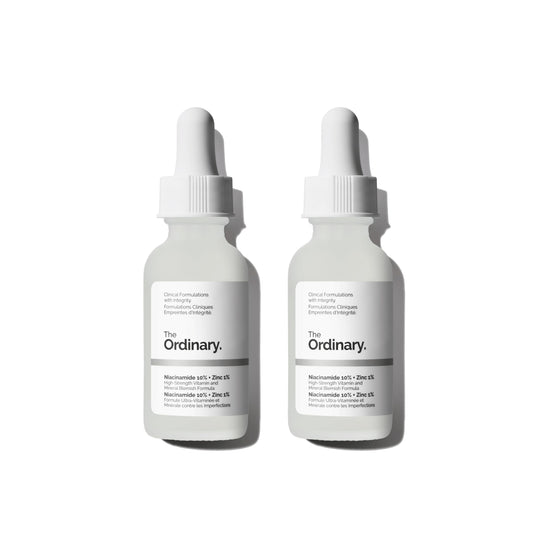 The Ordinary Niacinamide 10% + Zinc 1%, Smoothing Serum for Blemish-Prone Skin, 1 Fl Oz (Pack of 2)