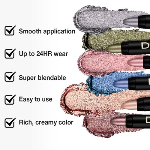 Kaely Cream Eye Shadow Sticks - Nude Pink Matte Eyeliner & Eyeshadow Palette for Older Women | Waterproof Pigmented Brightener