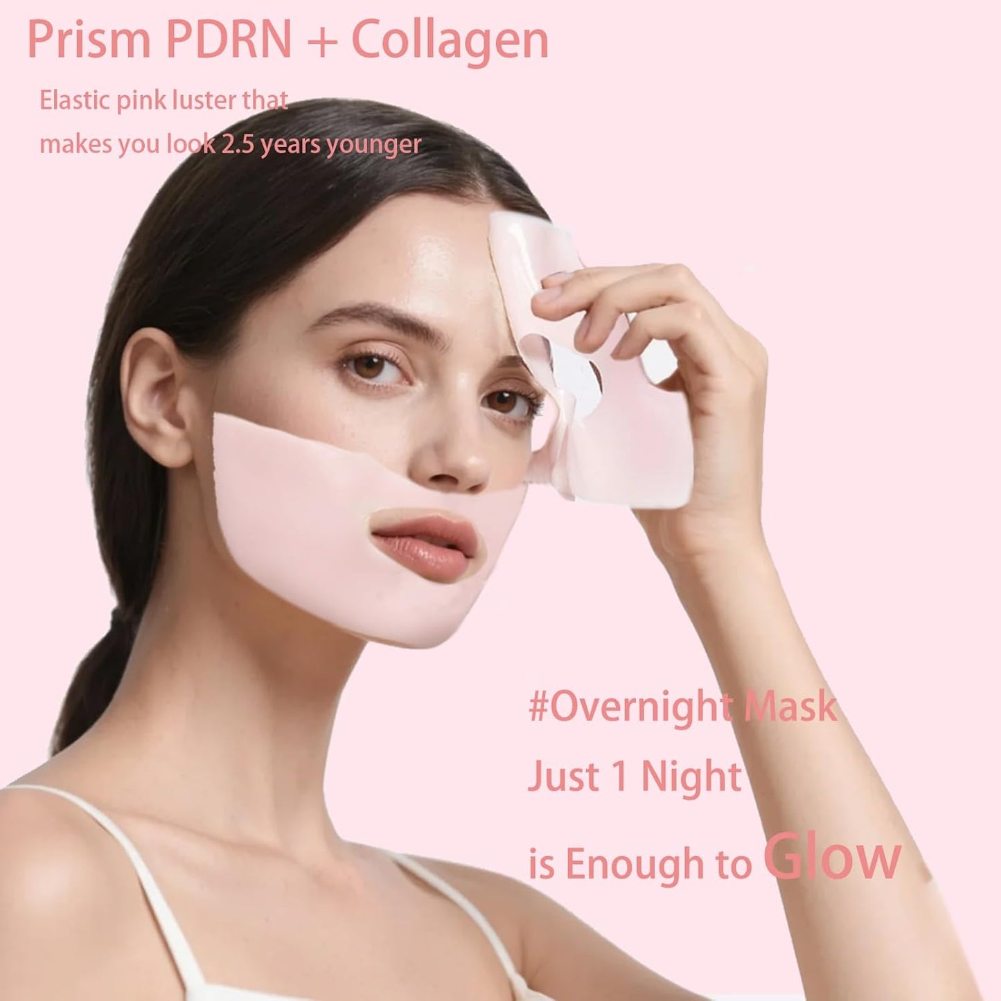 Skiennix 5 Pack Salmon DNA PDRN Pink Collagen Gel Face Mask - Overnight Hydrogel for Radiant, Hydrated Skin