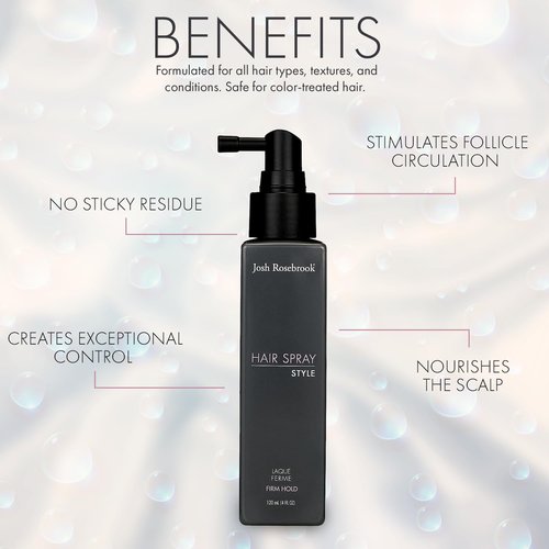 Josh Rosebrook Hair Spray - Firm Hold Formula for Strong Hair Growth | 120mL - 4oz