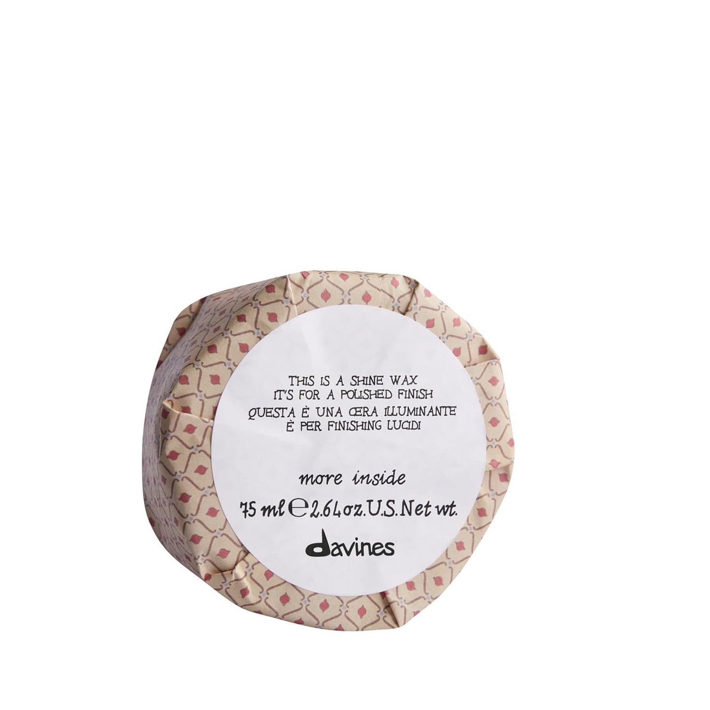 Davines Shine Wax - Light Hold Creamy Wax for Glossy Finish & Sleek Styles | 2.54 Fl Oz