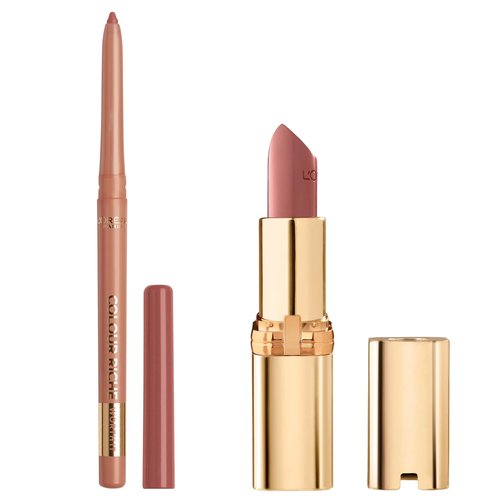 L’Oréal Paris Colour Riche Lipstick Set - Bold Satin Lipstick & Creamy Lip Liner | Nourished Color, 1 Kit