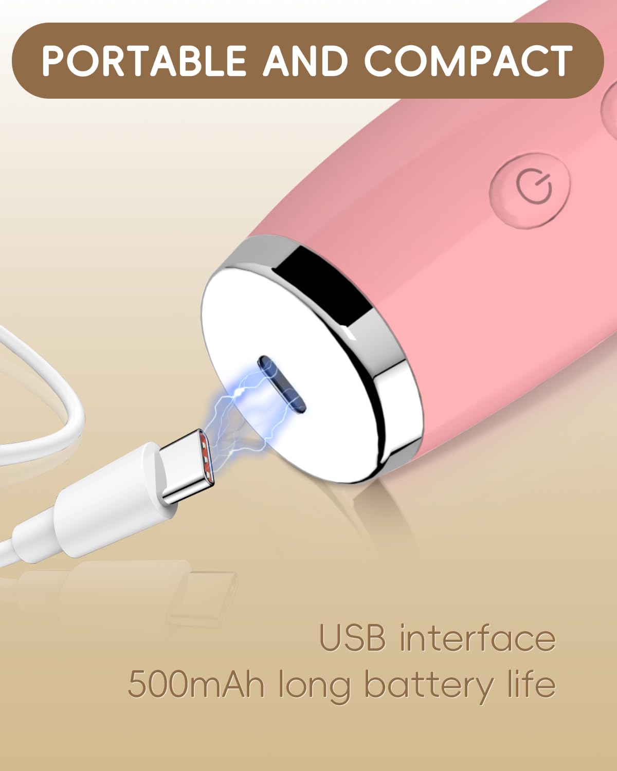 Facial Pore Blackhead Remover Vacuum - Face Cleaner and Blackhead Extractor with 3 Adjustable Suction Levels, 5 Probes, USB Charging Interface - Pore Vacuum Kit for Women&Men (Pink)