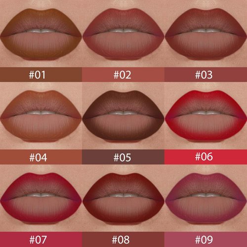 BINGBRUSH 2-in-1 Gradient Dark Brown Lip Liner & Lipstick Combo,Matte Longwear Waterproof Lip Pencil with Cone Tip,Smudge Proof Crayon for Flawless Ombre Contour,Women's Long Lasting Makeup Set