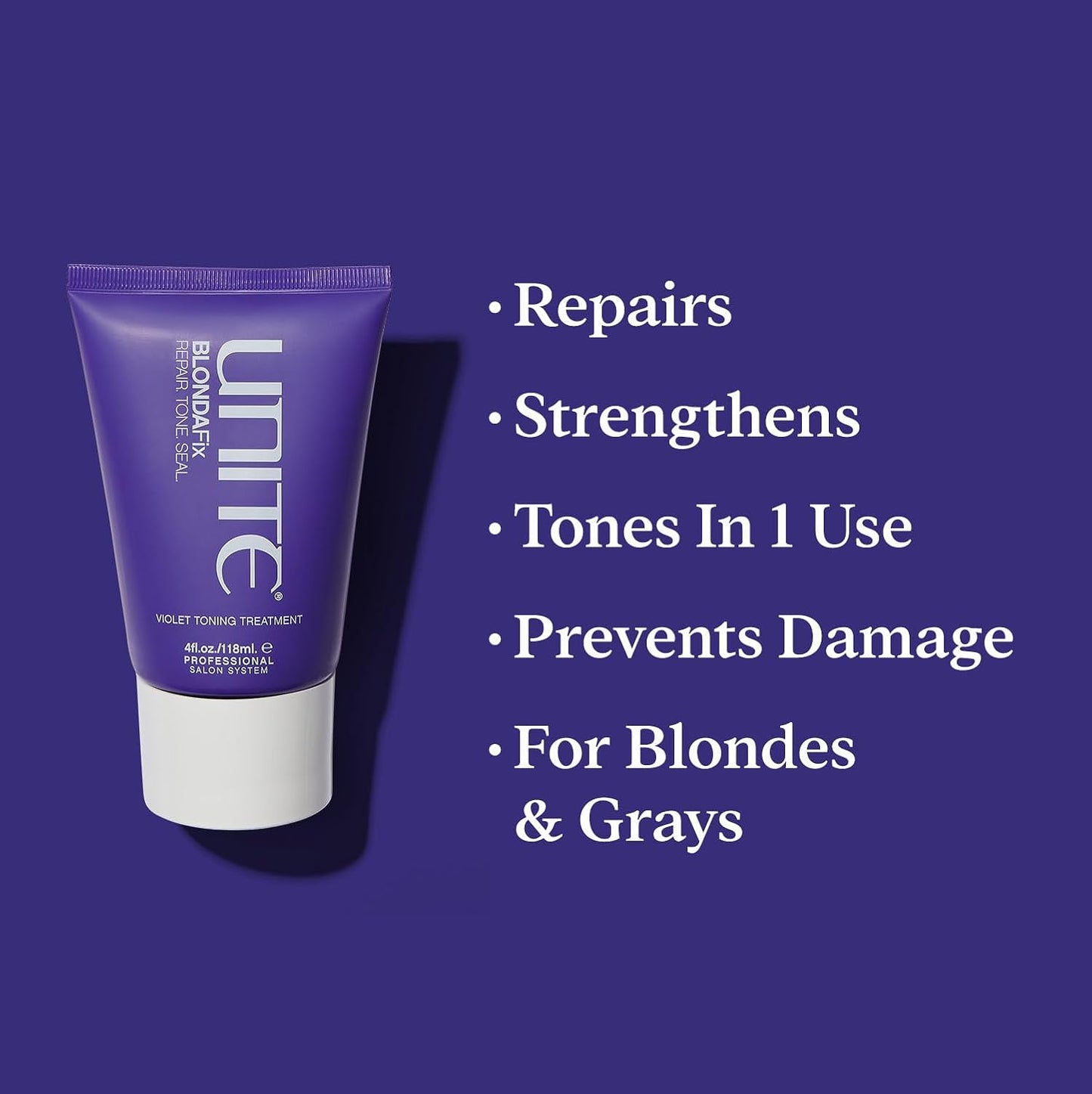 UNITE Hair - BLONDA Fix Treatment - Tone & Strengthen Blonde, Gray & Highlighted Hair - 4 Fl Oz