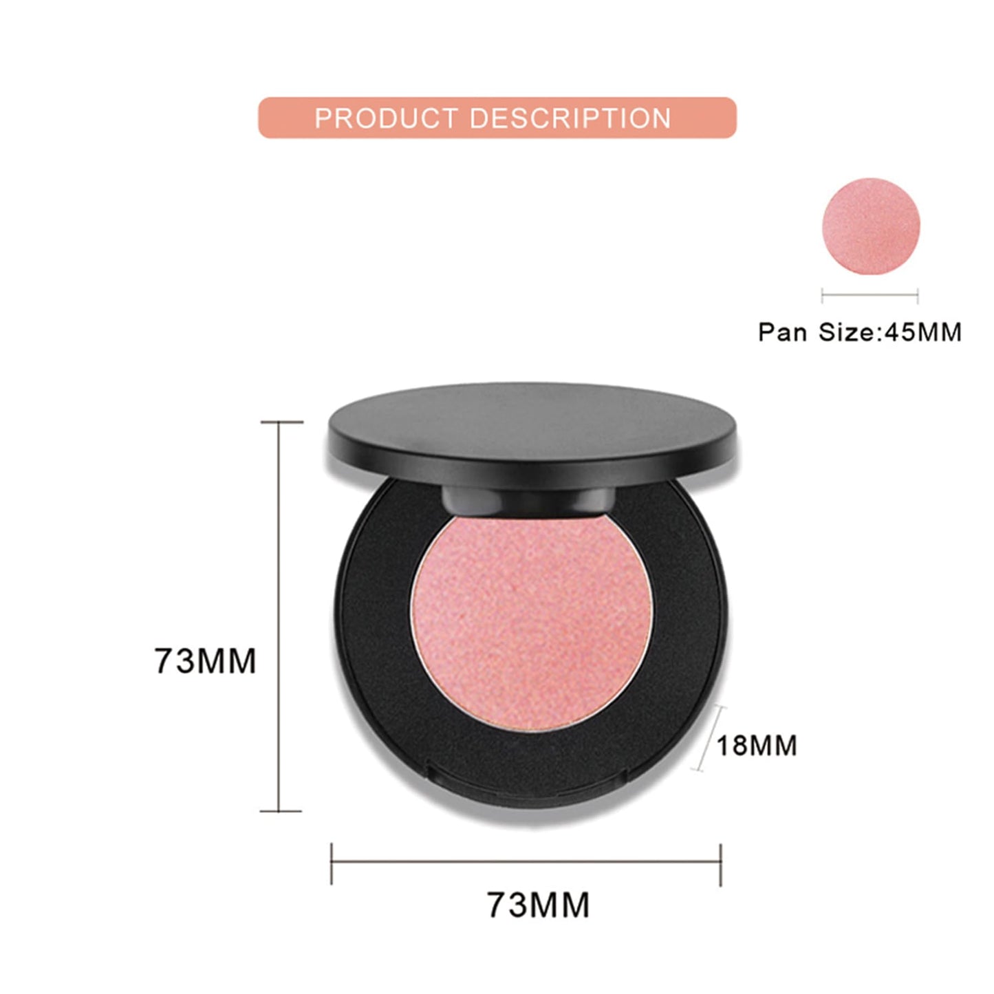 Vodisa Blush Powder Face Makeup, Matte Natural Glow Blushing Powder Blush for Cheeks Professional Facial Beauty Cosmetic Makeup Blush 12
