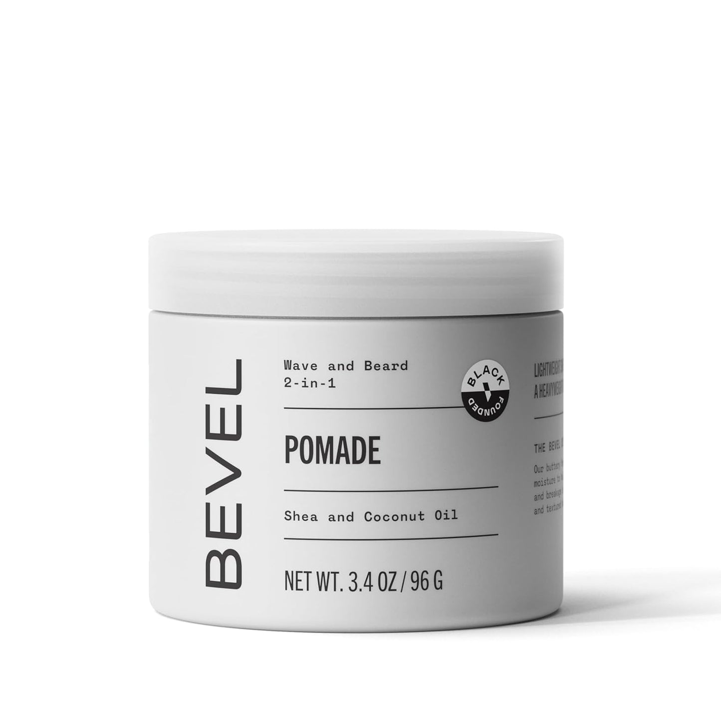 Bevel Beard Balm & Hair Pomade - Moisture Locking Coconut Oil & Shea Butter, 3.4 Oz