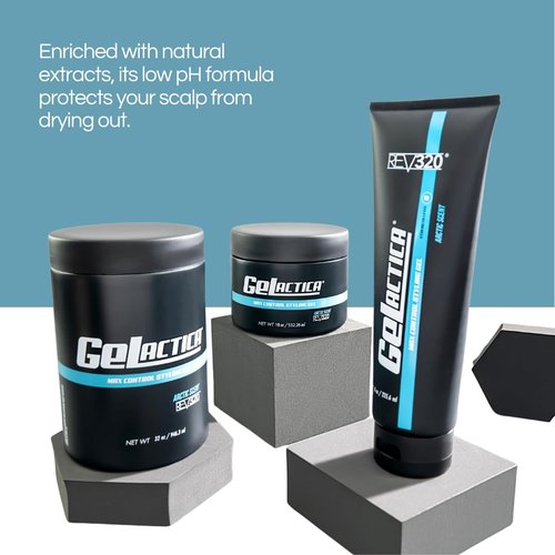Max Control Hair Gel for Men - Alcohol-Free Strong Hold Styling Gel with Natural Extracts | 8 oz