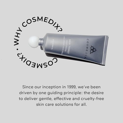 COSMEDIX Skin Thirst Hyaluronic Acid Moisturizer - Hydrating Face Cream for Pores & Fine Lines | Daily Skin Care for Softer, Smoother Skin