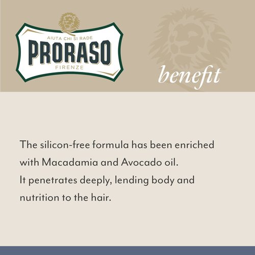 Proraso Beard Oil - Tame & Condition with Avocado, Macadamia Nut & Walnut Oils | 3.4 oz