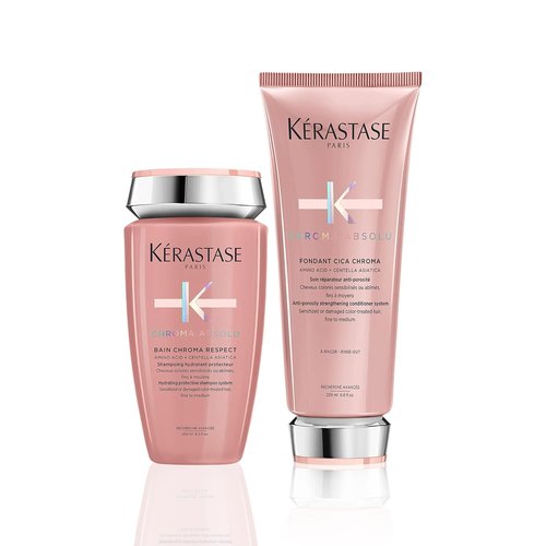 Kerastase Chroma Absolu Shampoo & Conditioner Set - Hydrates & Protects Color-Treated Hair with Glycerin & Hyaluronic Acid