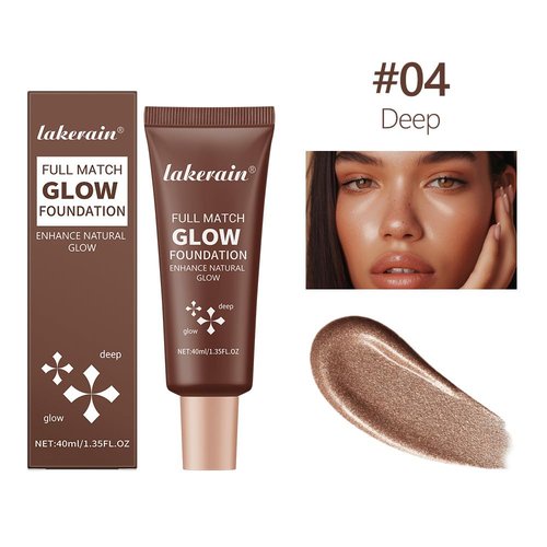 Natural Glow Illuminator Glotion - Lightweight, Hydrating Makeup Highlighter for Radiant Skin | 1.35 Fl Oz (#4 Deep)