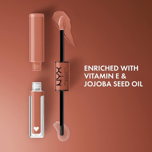 NYX PROFESSIONAL MAKEUP Shine Loud Liquid Lipstick - Long-Lasting Clear Gloss in Goal Crusher (Mid-Tone Beige)