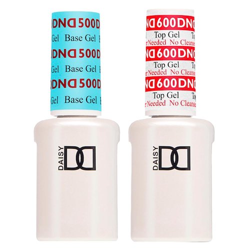DND Gel Polish Set - UV/LED Base & No Cleanse Top Coat Duo | 0.5 Fl Oz Each for Professional Results