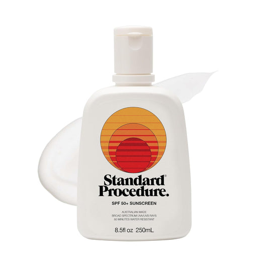 Standard Procedure SPF 50+ Sunscreen - Broad Spectrum Face & Body Sunblock for Sensitive Skin, 8.5 oz