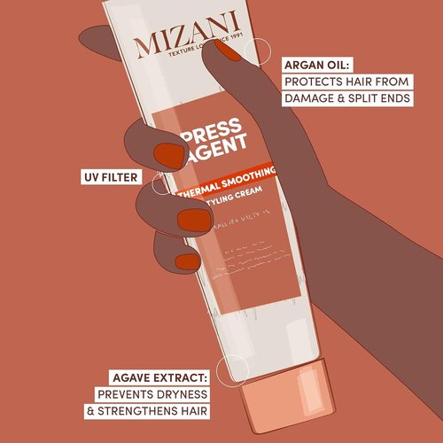 Mizani Press Agent Raincoat Styling Cream - Moisturizes & Protects Dry, Frizzy Hair with Argan Oil