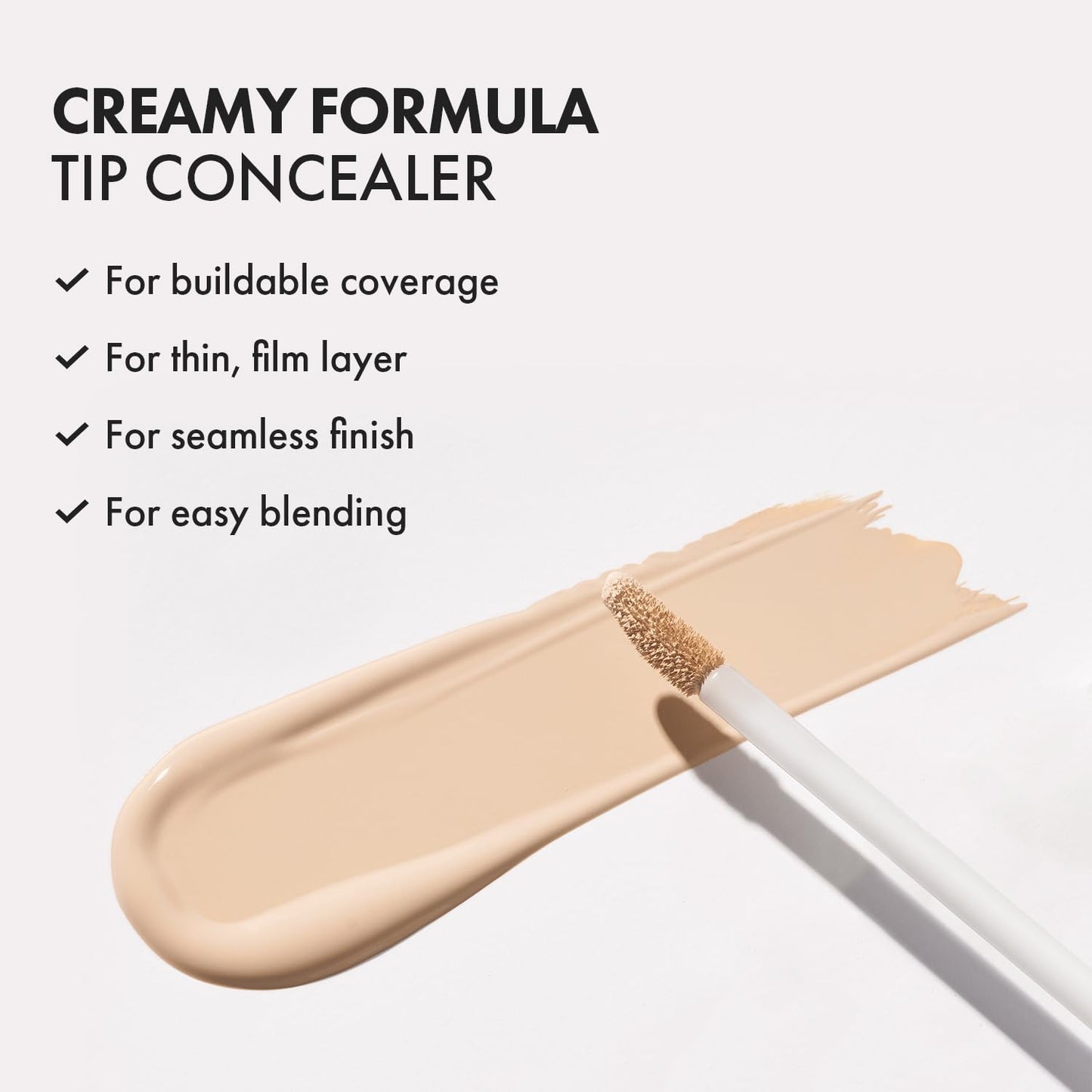 LUNA Long-Lasting Tip Concealer Cover-Fit (#04 Sand) Full Coverage, for Under Eye Dark Circles, Fine Lines, Redness & Discoloration, Korean Makeup 0.26 Fl Oz