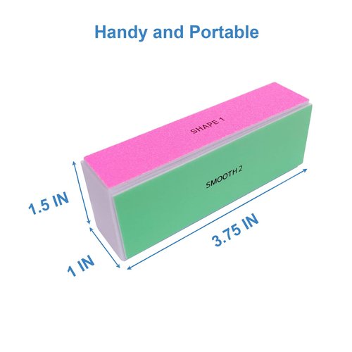 4 Way Nail Buffer Block (10 Pcs), Nail Shine Buffers Blocks Files for Natural and Acrylic Nails Smoother Buffing Block Polisher Fingernail File Buffer 120/240/600/3000 Grit for Buffing Shinning