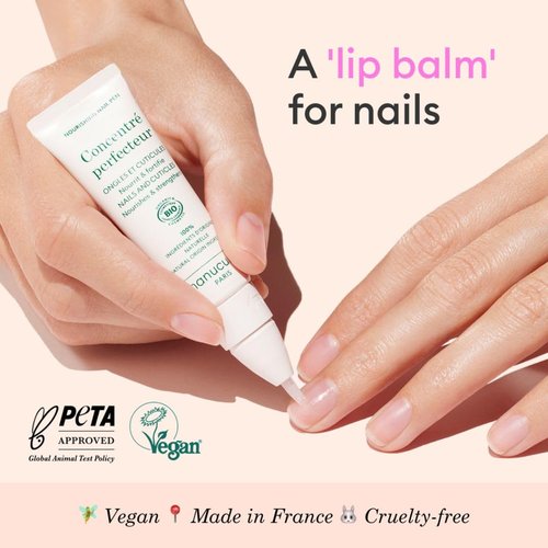 Manucurist Nail Pen | Nourishing & Fortifying Concentré Perfecteur - Vegan Nail Care Treatment - 1-in-2 Strengthener & Growth Oil