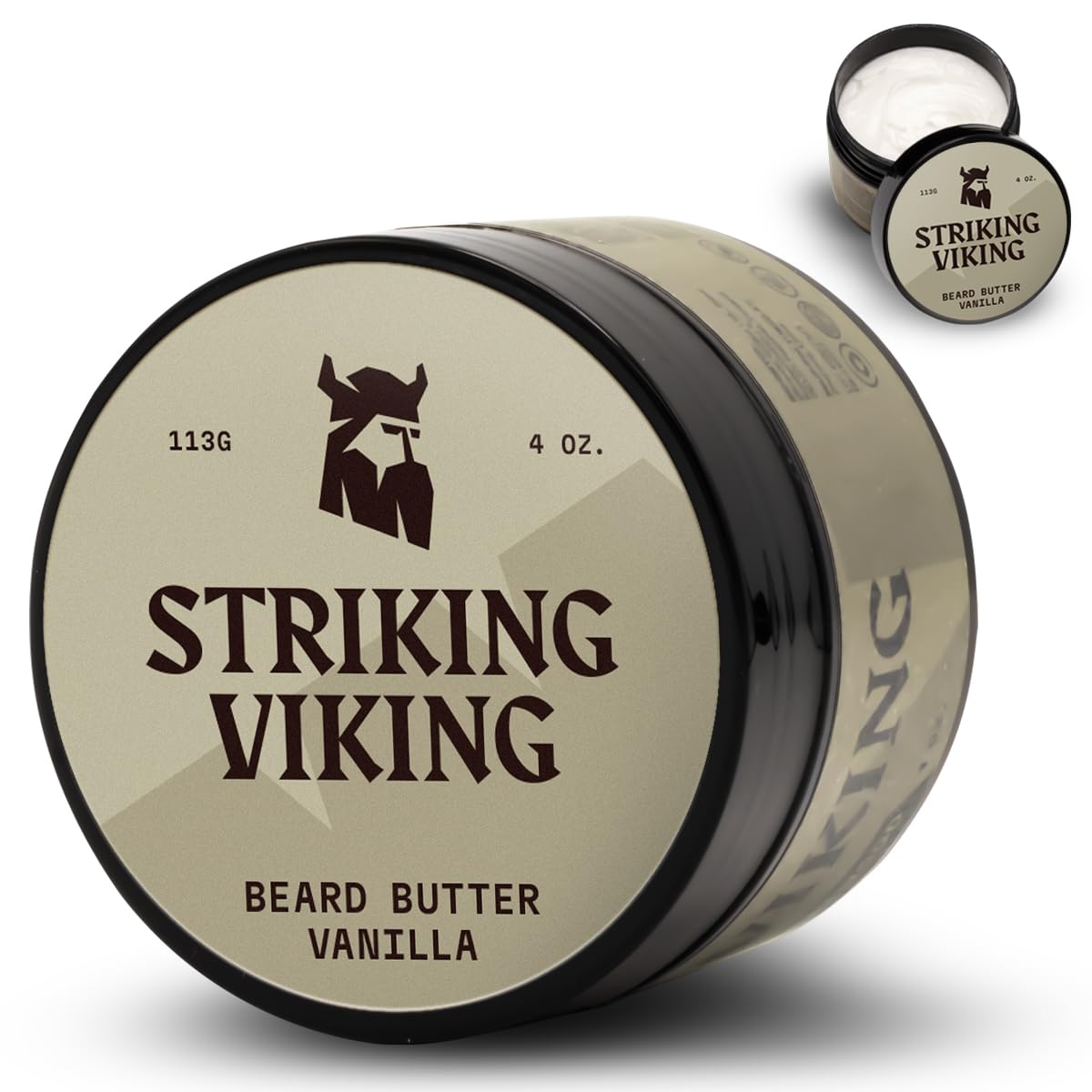 Striking Viking Beard Butter - Non-Greasy Hydrating Moisturizer With Natural Ingredients | Vanilla, 4oz