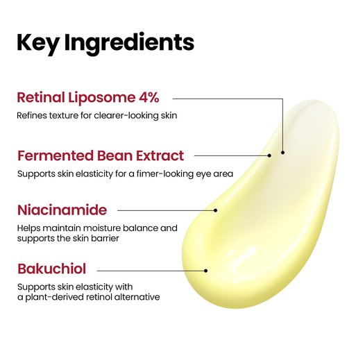 K-SECRET SEOUL 1988 Retinal Eye Cream - Advanced 4% Retinal Liposome & Fermented Bean for Youthful Eyes | 30ml / 1.01 fl oz