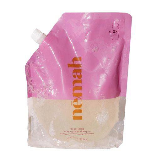 Nemah Baby Soap & Shampoo Refill - 2-in-1 Tear-Free Wash with Chamomile & Aloe Vera | 21.97 Fl Oz