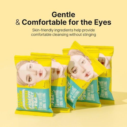 Ariul Purefull Lip & Eye Makeup Remover Pads - Oil-Infused, Gentle Exfoliation, Travel-Friendly (30 Pads x 3 Pack)