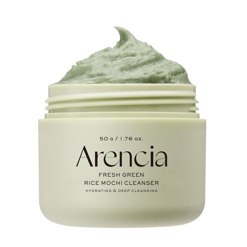 Arencia Rice Mochi Face Cleanser - Moisturizing & Brightening Daily Scrub for All Skin Types | Vegan & Organic (1.76oz)