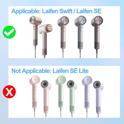 Laifen 360° Rotating Diffuser Attachment - Magnetic Hair Smoothing Nozzle for Swift Hair Dryer | Black