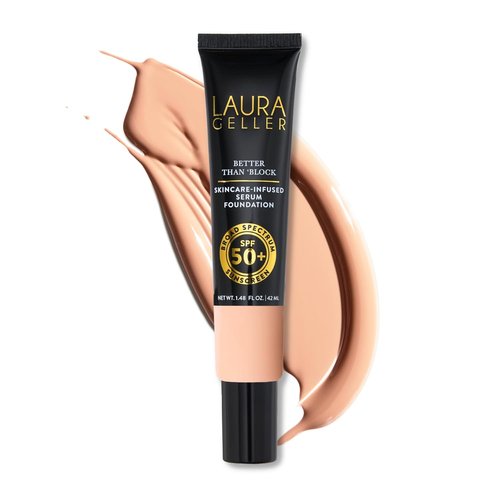 Laura Geller New York Better Than Block Serum Foundation - Skincare-Infused with SPF 50+, Fair