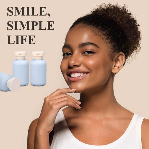 ASEVAT 3.4 oz Plastic Squeeze Bottle for Lotion, Plastic Empty Shampoo Conditioner Container, Plastic Travel Size Toiletries Bottles for Shampoo, Lotion, Cream and Liquids (3 Pcs)