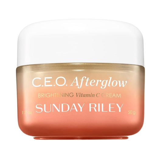 Sunday Riley C.E.O. Afterglow Vitamin C Cream - Brightening Face Moisturizer for Radiant Skin