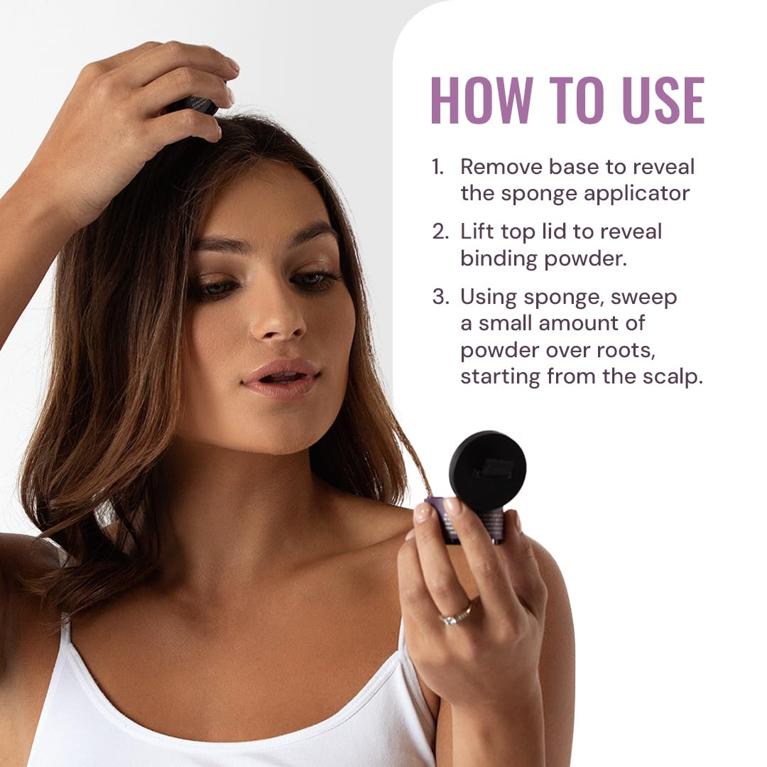 Style Edit Root Touch Up Powder - Temporary Hair Color for Gray Roots | Salon-Quality Concealer, Black, 0.13 oz