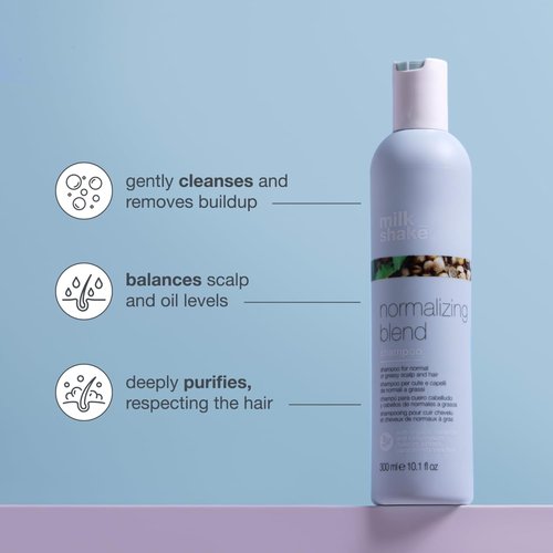 Milk_Shake Normalizing Blend Shampoo - Balances Oily Hair | 300ml Gentle Formula