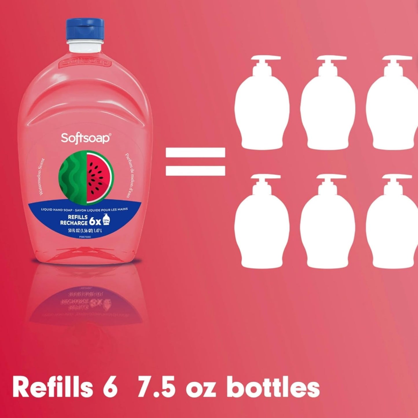 Softsoap Limited Edition Seasonal Scents - Extra Large 100 FL Oz Refill Bottles | Watermelon Liquid Hand Wash