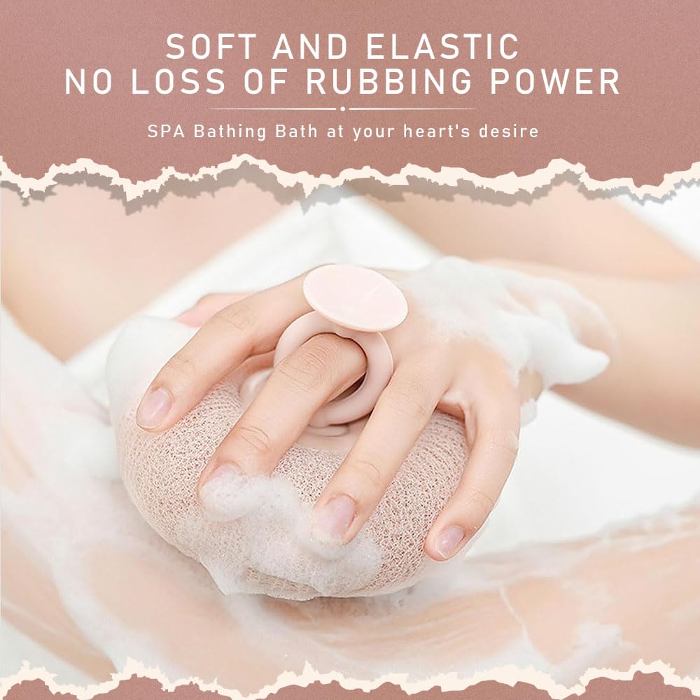 Super Soft Sunflower Suction Cup Bath Ball, 2024 Upgraded 2-in-1 Sunflower Bath Ball Exfoliating Bath Sponge Cleaning Brush, Sponge Mesh Pouf Shower Ball for Women, Men Shower (Colorful-8)