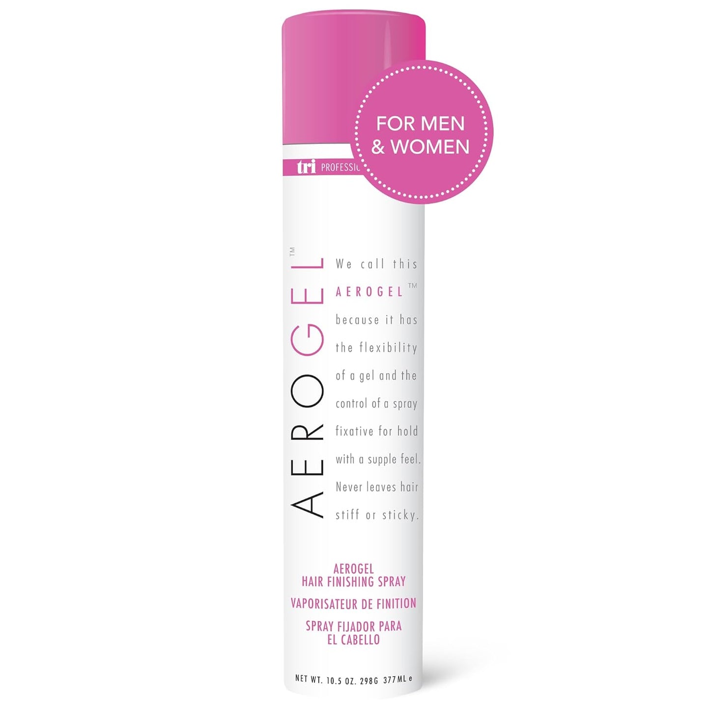 TRIDESIGN Aerogel Hairspray - Strong Hold Finishing Spray for Volumizing & Control - 10.5 Oz