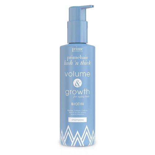PRIME PROMETICS PrimeHair Lush N' Thick Shampoo for Mature Women - Biotin Enriched, Sulfate-Free, Hydrating Formula