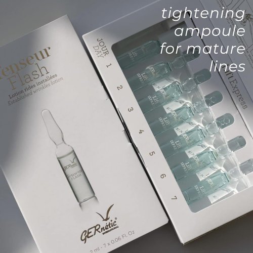Gernetic Tenseur Flash - Lifting Facial Ampoules for Intensive Firming | 7-Day Treatment, 7 x 2ml Vials