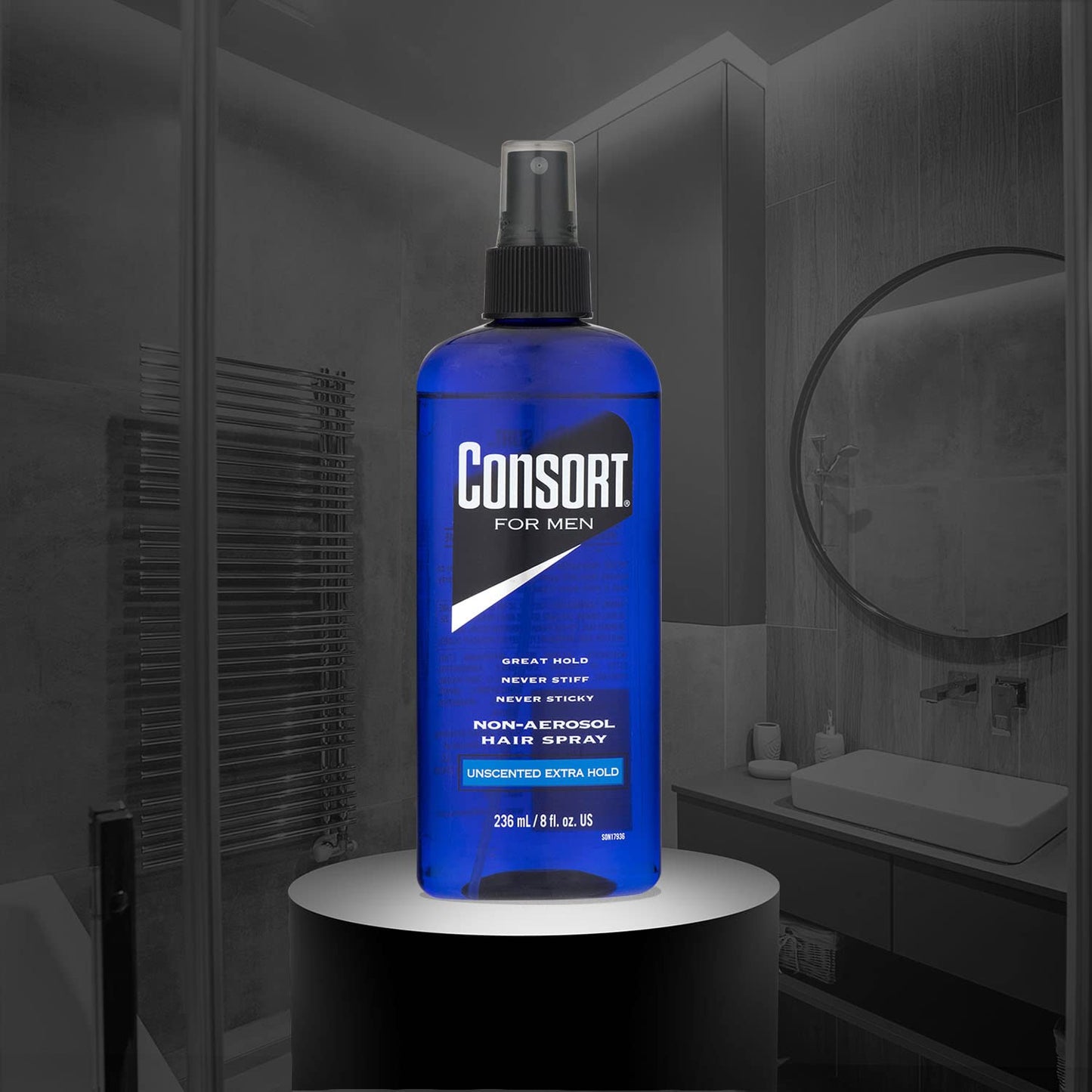 Consort Extra Hold Non-Aerosol Hair Spray for Men - Unscented, Fast-Drying, 8 oz