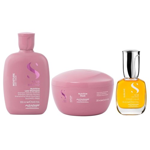 Alfaparf Milano Moisture Shampoo & Hydrating Hair Mask | Sulfate-Free Formula for Dry Hair (15ml)