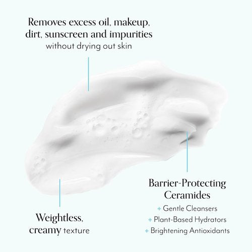 Bliss One & Done Daily Cream Facial Cleanser - Moisturizing Vegan Face Wash for Dry Skin | 6 Fl Oz