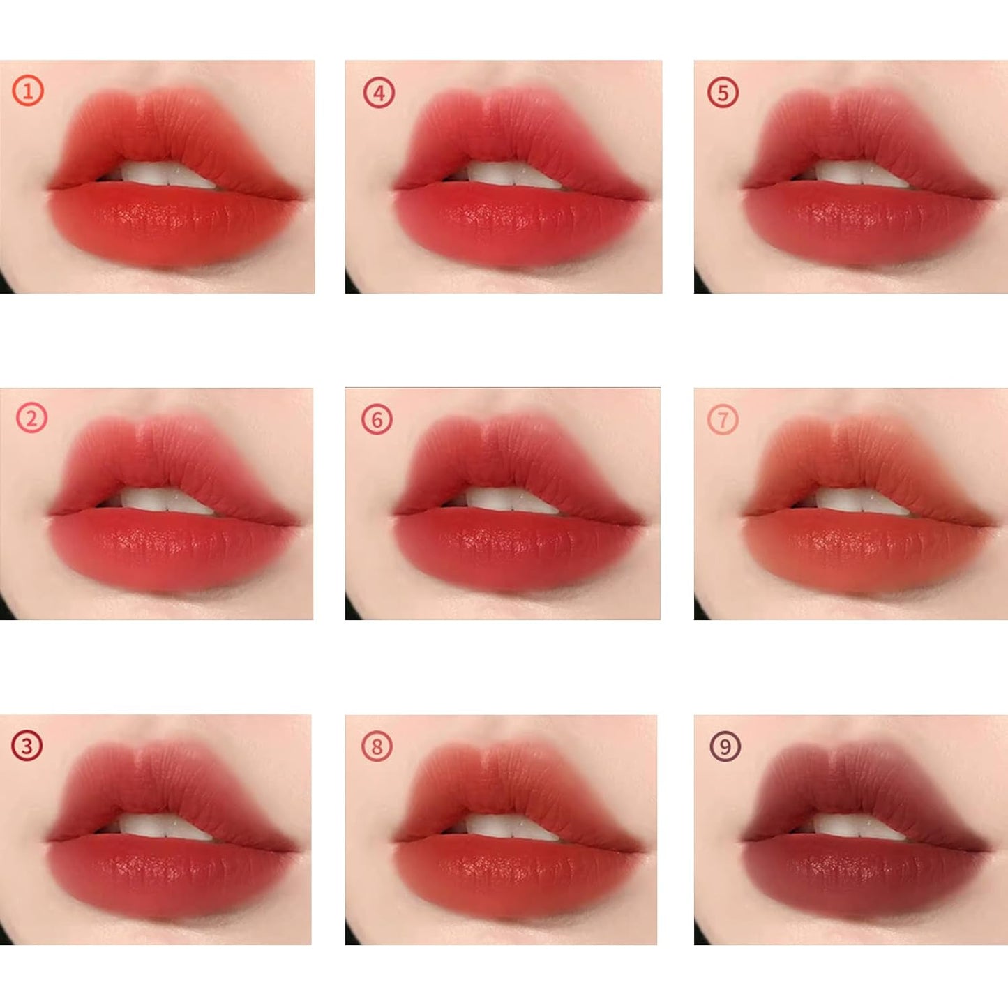 9-Color Lipstick Palette - Velvet Matte Lip & Cheek Tint | Long-Lasting, Waterproof Formula